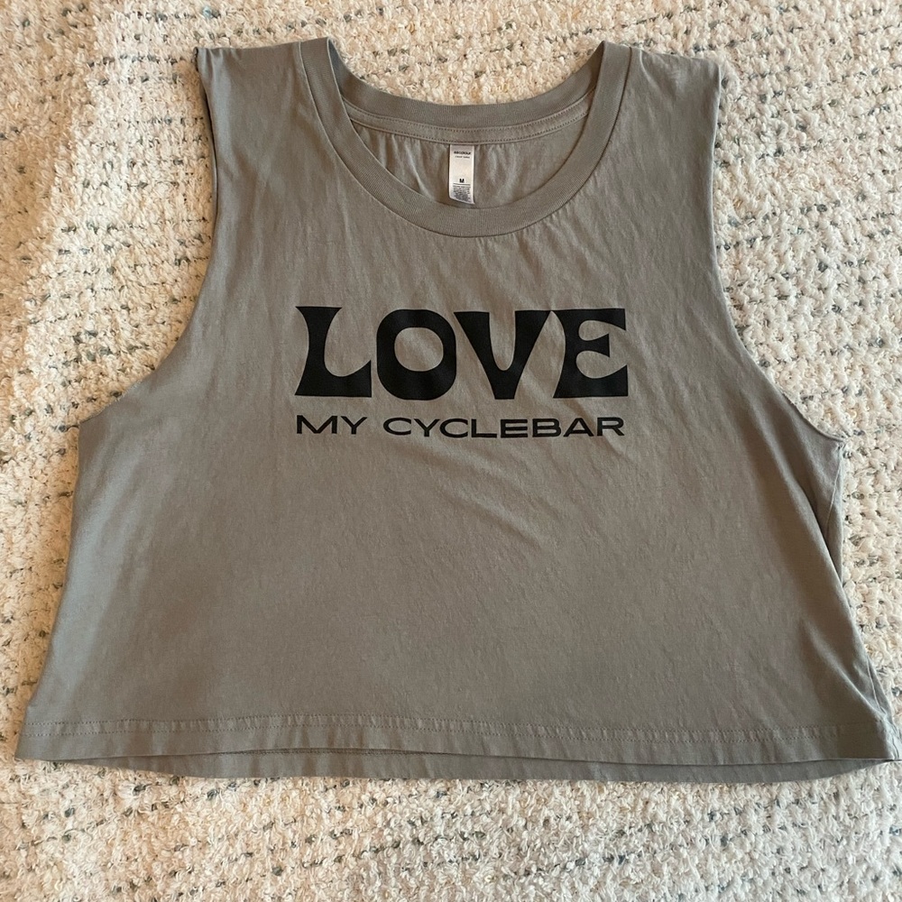 Gray CycleBar Cropped Tank